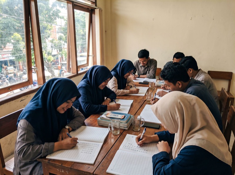 Belajar bersama di kelas